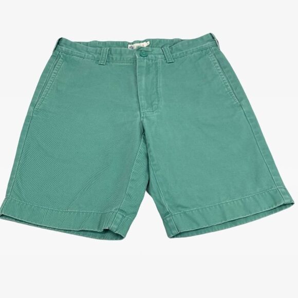 J. Crew Mens Green Gramercy Shorts size 30 Flat Front - Picture 1 of 3